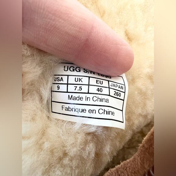 Ugg Australia Alber boots tall full zip brown suede sheepskin winter fall boot 9 - Picture 10 of 15